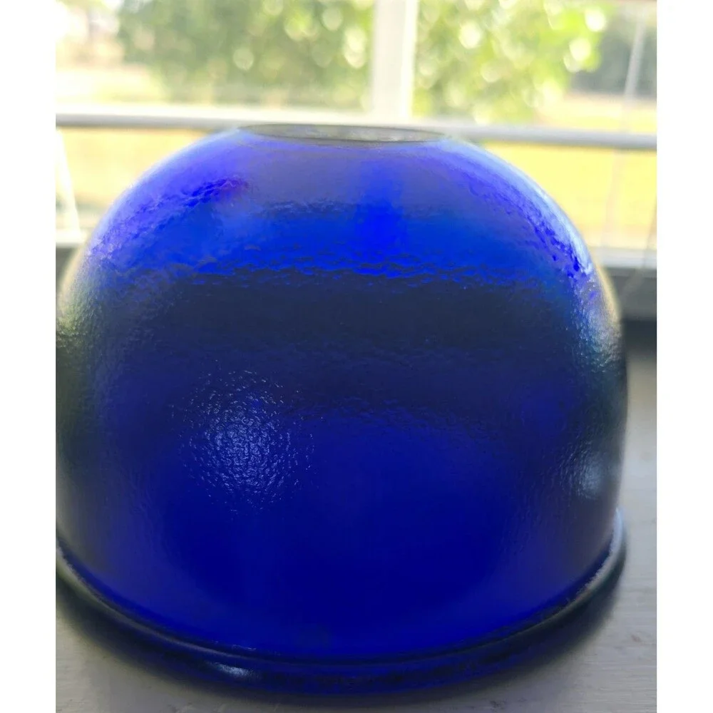 Vintage TAG Cobalt Blue Bowl Recycled Glass Made In Spain 5.5